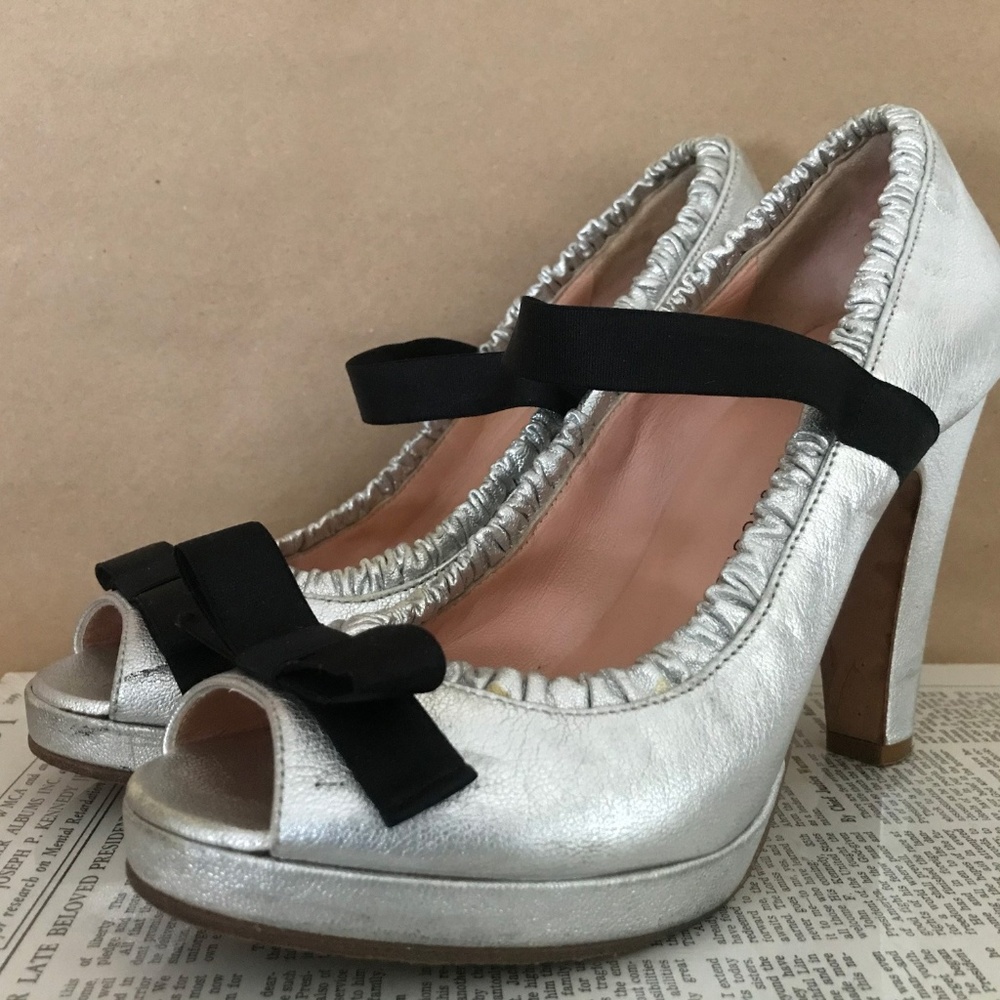 Marc by Marc Jacobs Silver Mary Janes